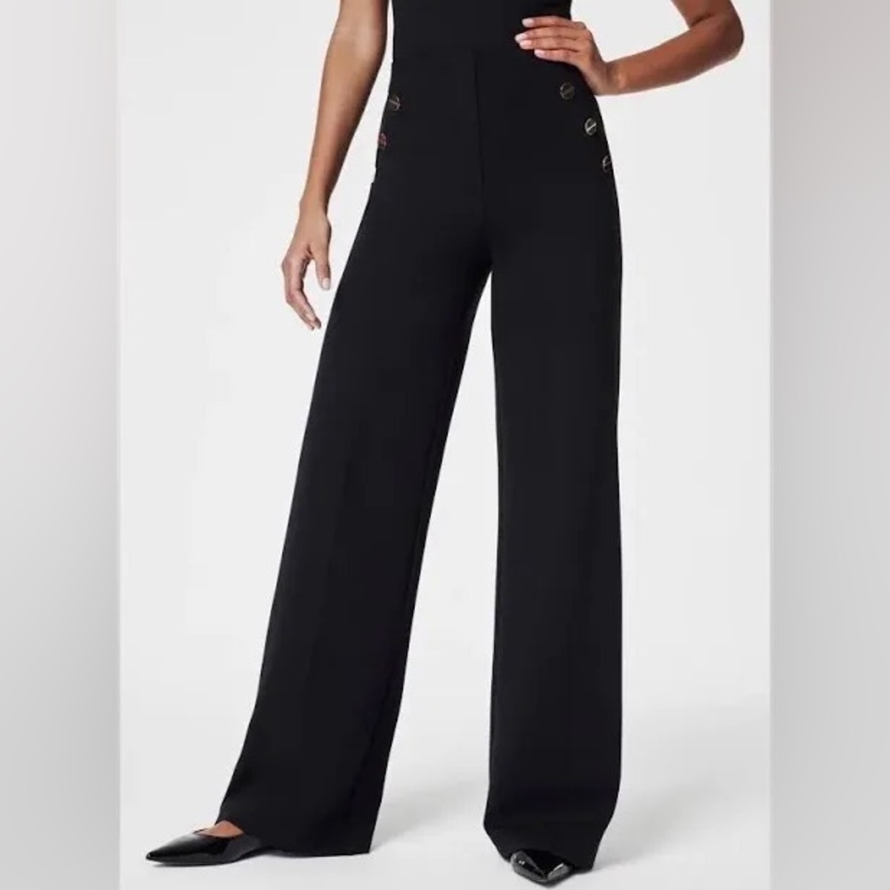 SPANX The Perfect Pant, Button Wide Leg